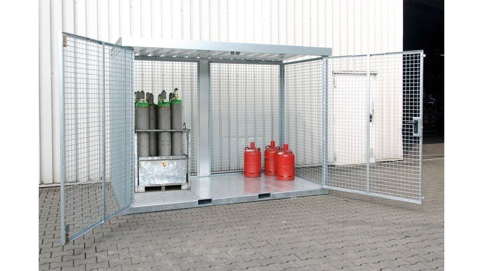 Conteneur de bouteilles de gaz avec toit 78 x 23 cm