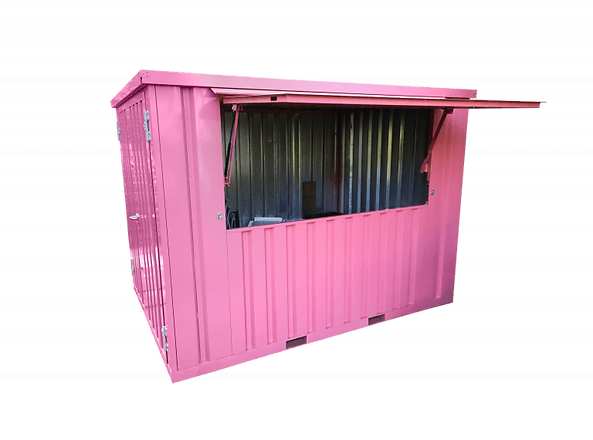 Container bar pliable 3 x 2m- Rose RAL 3014